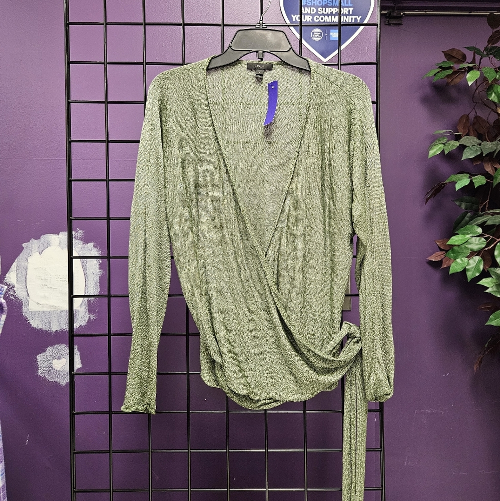💙 womens sweater green J.Crew L